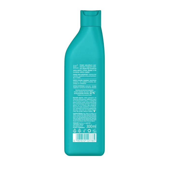 Szampon do włosów nawilżający, Hydration & Smoothness, Neboa, 300 ml