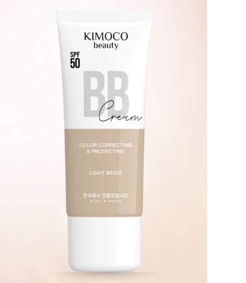 Krem do twarzy BB Light Beige, jasny beż SPF50, 40 ml, Kimoco Beauty