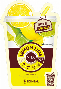 Maska w płachcie Lemon Lime rozświetlająca, Mediheal, 20 ml