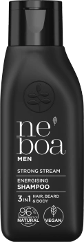Mini Szampon dla mężczyzn 3w1 do włosów, brody i ciała energetyzujący, Neboa, 100 ml