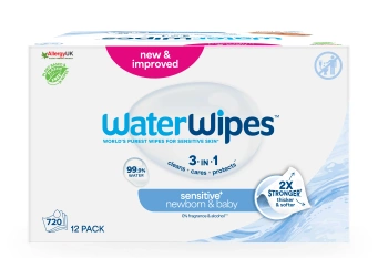 Chusteczki nawilżane dla dzieci i niemowląt Bio, WaterWipes, 12x60 szt.