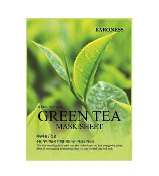 Maska w płachcie z ekstraktem z zielonej herbaty, Baroness 21g