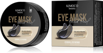 Płatki pod oczy rozświetlająco-wygładzające z ekstraktem z czarnych pereł, Kimoco Beauty 60 szt.