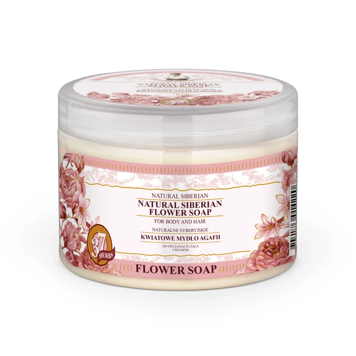 Kwiatowe Mydło do Ciała i Włosów, Babuszka Agafia, 500ml