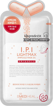 Maska w płachcie I.P.I Lightmax wybielająco-odmładzająca, Mediheal, 27 ml