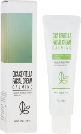  Cica Centella Facial Cream Łagodzący Krem z Wąkrotą Azjatycką, Esfolio, 50 ml