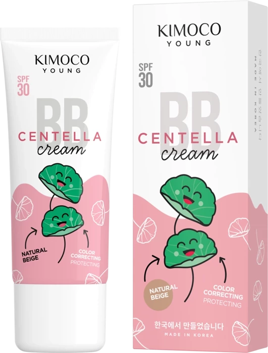 Krem do twarzy BB Centella, Natural Beige, naturalny beż SPF30, 40 ml, Kimoco Young