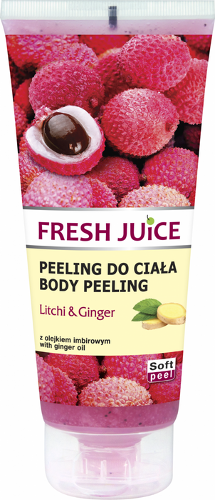 OUTLET Peeling do ciała Liczi i imbir, Fresh Juice, 200 ml